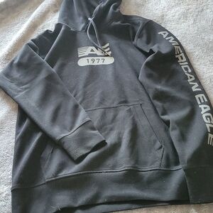 American Eagle Outfitters Black Hoodie for Men